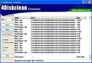 4Diskclean Freeware Screenshot